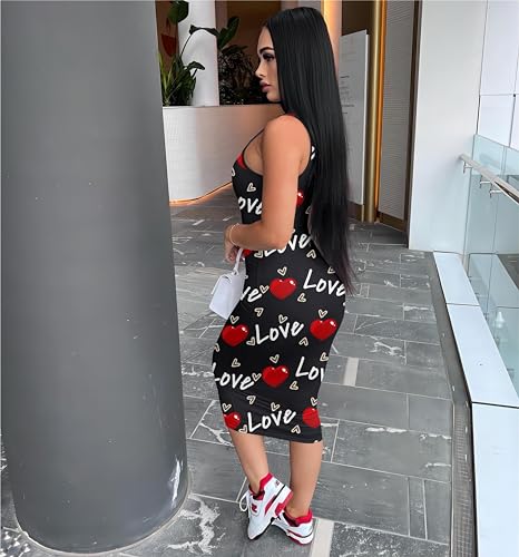 Image of Nimsruc Women Casual Sexy Tank Top Bodycon Dress Summer Pencil Sleeveless Basic Midi Club Dresses