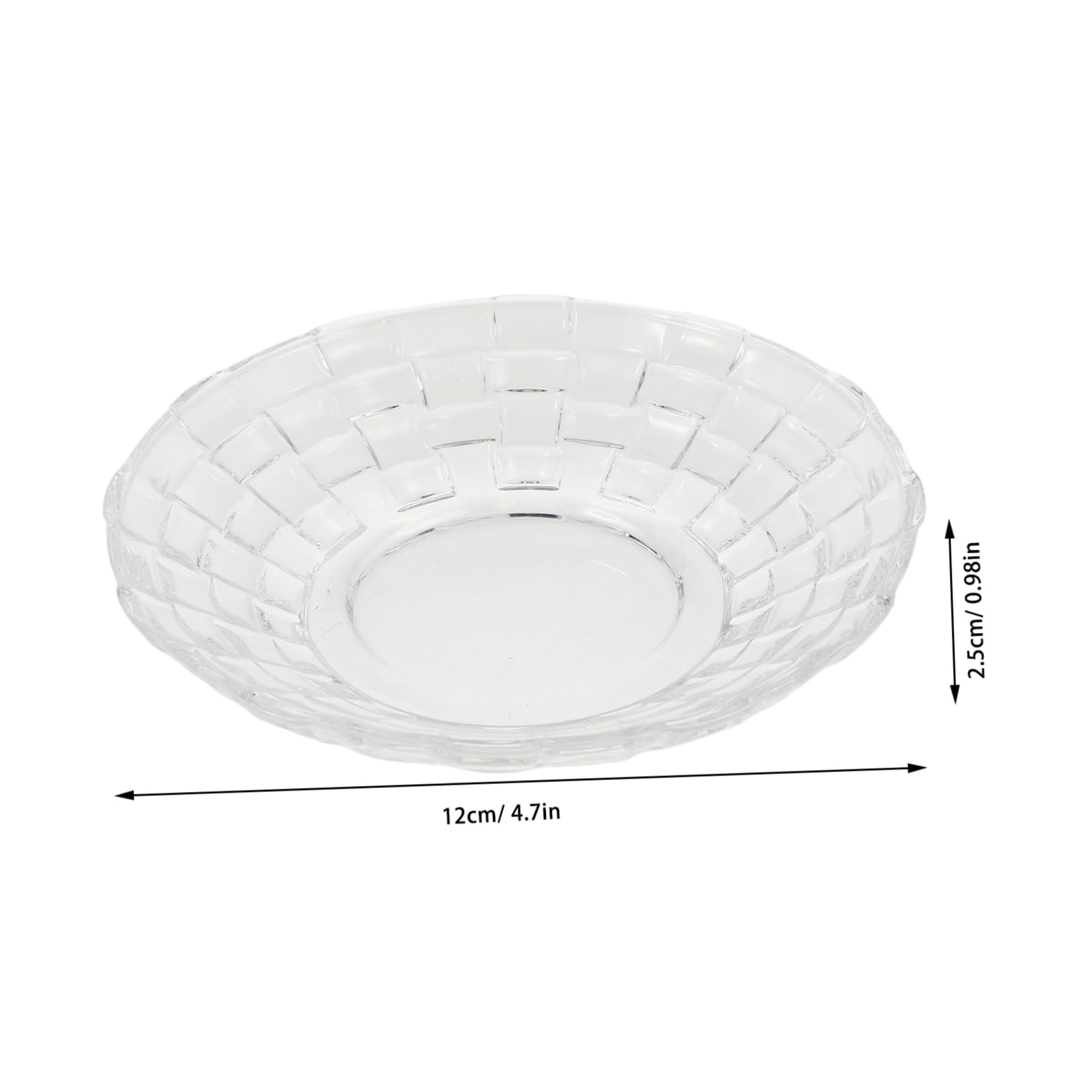 BRIGHTFUFU 4pcs Decorative Glass Snack Plates Serving Dishes for Ktv Bars Pubs Elegant Appetizer Dessert Bowls for Candy Dried Fruits Snacks Versatile Dining Experience