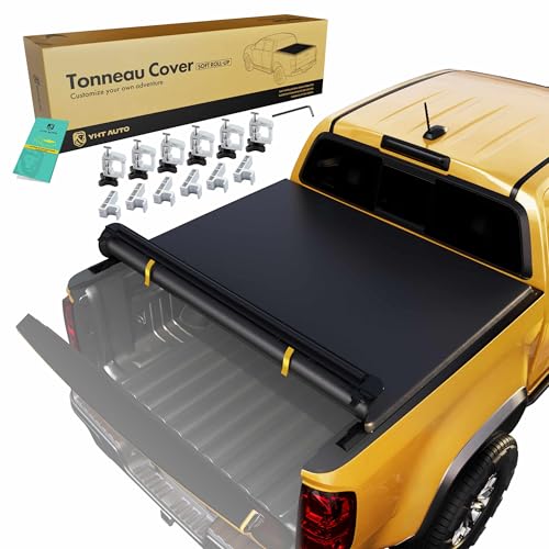 YHTAUTO Soft Roll-up Truck Bed Tonneau Cover w/Auto Locking Function