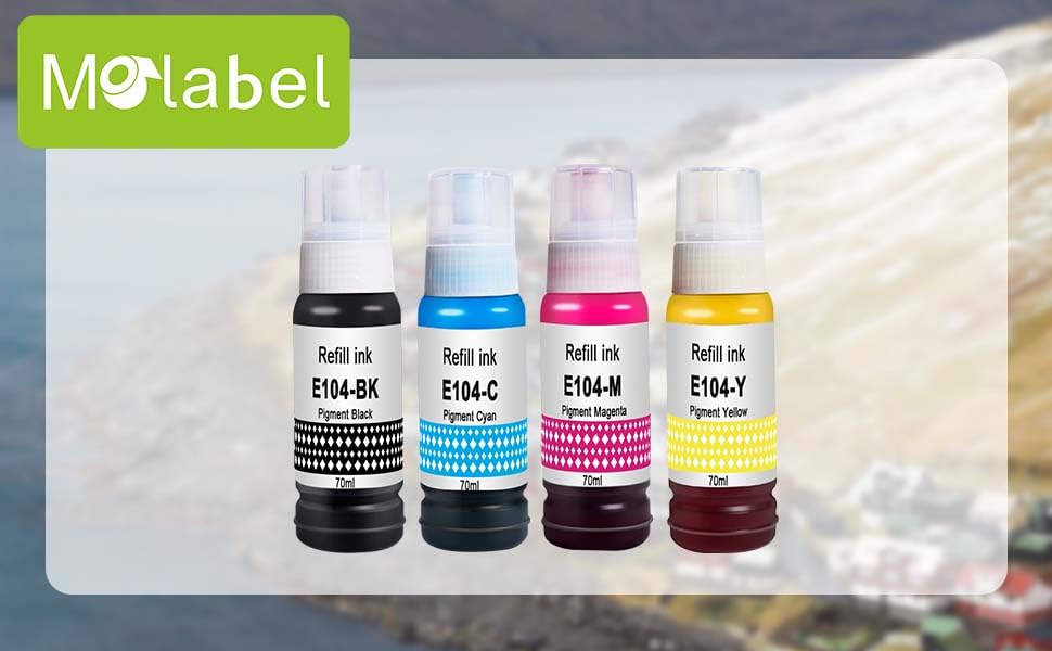 Molabel 4 Ink (1bk1c1y1m) Compatible with Epson 103 Suitable for EcoTank L1110 L3100 L3101 L3110 L3111 L3150 L3151 L3160 L5190 - Image 2