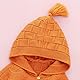 Dazzerake Halloween-Kleidung für Babys und Neugeborene, Unisex, langärmlig, Kürbis, Strick-Overall mit Kapuze, niedliches Pullover für Mädchen und Jungen, orange, 0-3 Monate