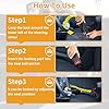 Steering Wheel Lock, Car Steering Wheel Locks, Heavy Duty Universal Steering Wheel to Seat Belt Lock, Double Car Anti Theft Device, Fits Most Vehicles, 3 Keys, Yellow #2