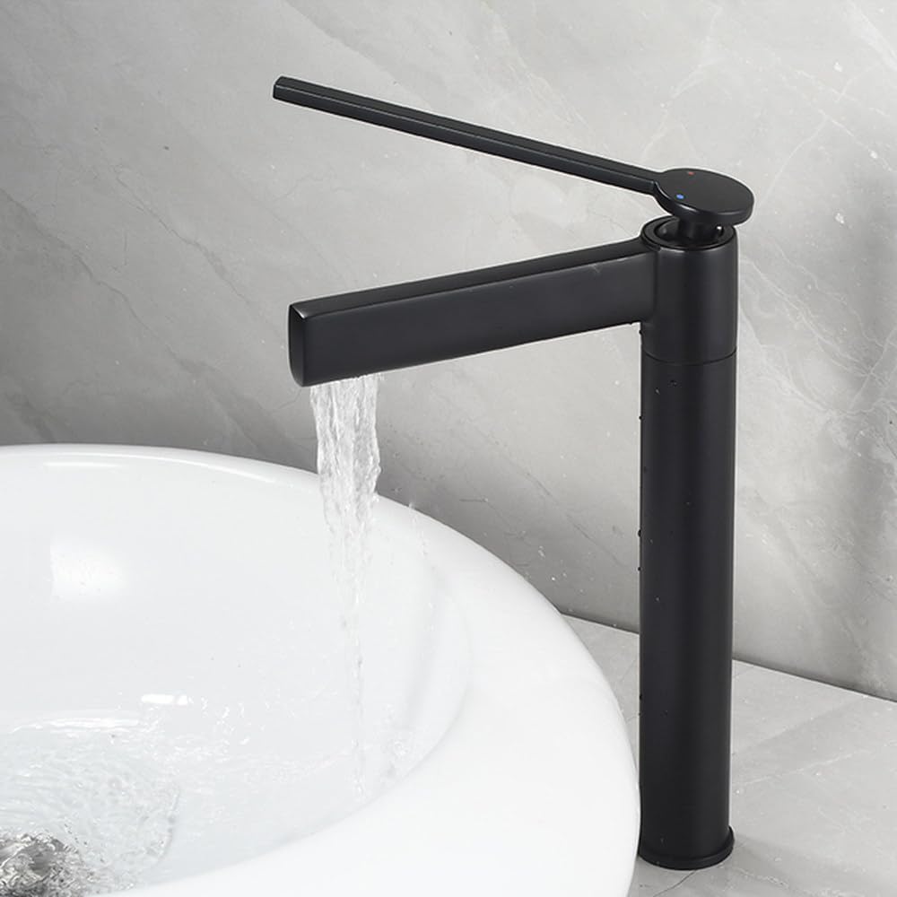 Robinet de lavabo chaud-froid cascade grand modèle pour éliminer les éclaboussures