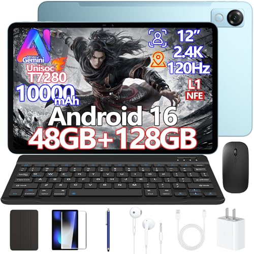 Amazon.co.jp: P12 Android16 12インチ 大画面 タブレット Gemini AI