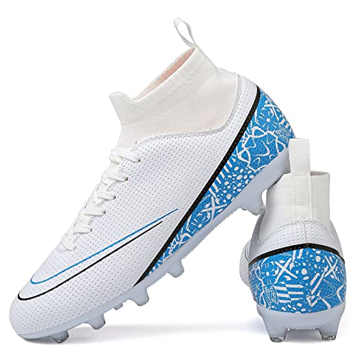 Soccer Cleats Mens Football Cleats Women Tacos de Futbol para Hombre Soccer Shoes for Big Boy Tacos de Futbol Zapatos de Futbol para Hombres Outdoor Soccer Shoes High Top Football Boots AG/FG