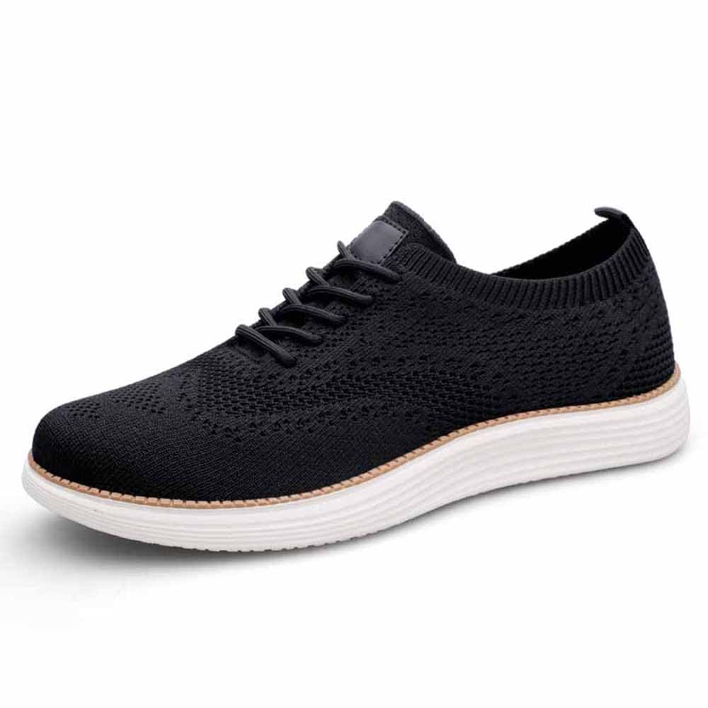 Hombres Casual Vestido Zapatillas Cómodas Oxfords Negocios Malla Caminar Mocasines Moda Ligero Transpirable Suela Blanda