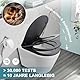 MEEJEE WC Sitz D Form, Toilettendeckel mit Absenkautomatik, Klodeckel Grau, Soft Close Toilettenbrille, WC Deckel Universal Kompatibel, Klobrille aus Duroplast, Familien Toilettensitz, Klositz