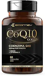Coenzima Q10 Gold 200Mg De CoQ10 Pura + Vitamina E + Zinco 60 Cáps - Ecomev