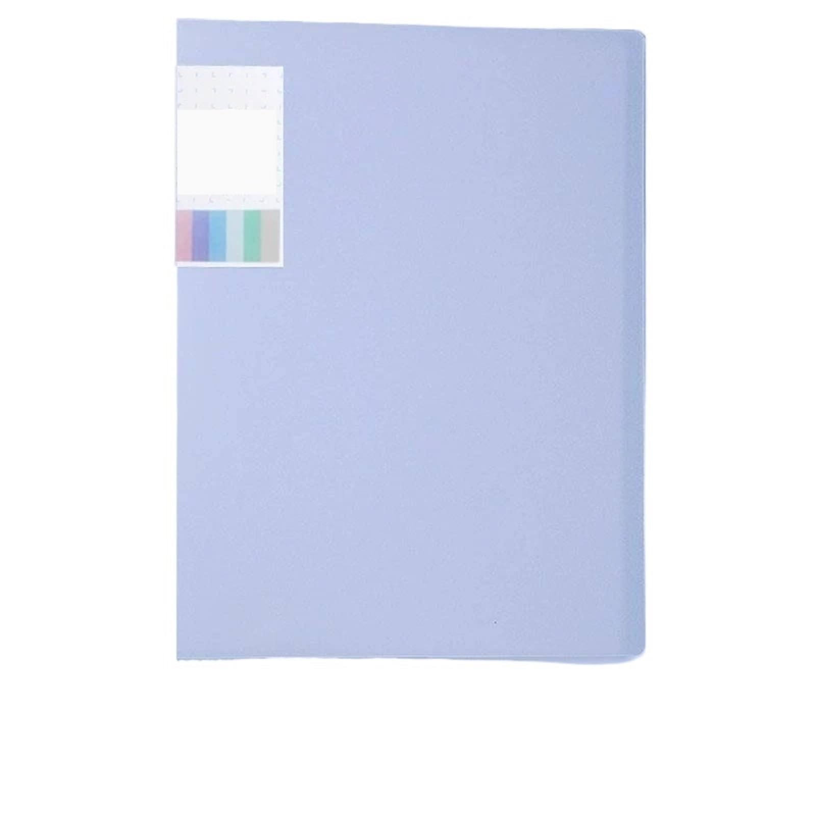 Przezroczysty folder z tworzywa sztucznego, 3 szt. Przezroczysta teczka A4, wielokolorowa, wielowarstwowa dla. Biuro(Blu)