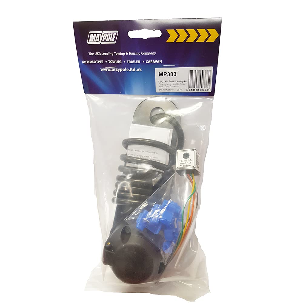 Maypole MP383 Kit Cablaggio Gancio Traino 12N 1,5m Con Relè Acustico – Presa 7 Pin, Piastra E Bulloni - 6