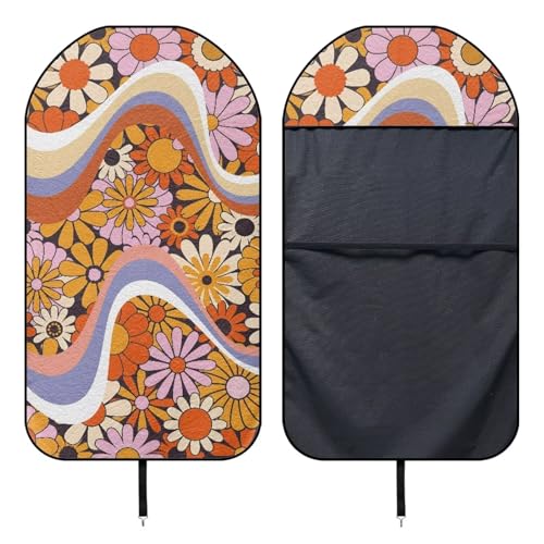 Image of Daisy Car Seat Cover Protector Front Seats Only Universal Fit High Back Seat Covers for Cars Easy to Install Waterproof Soft Auto Seat Covers Anti-Slip