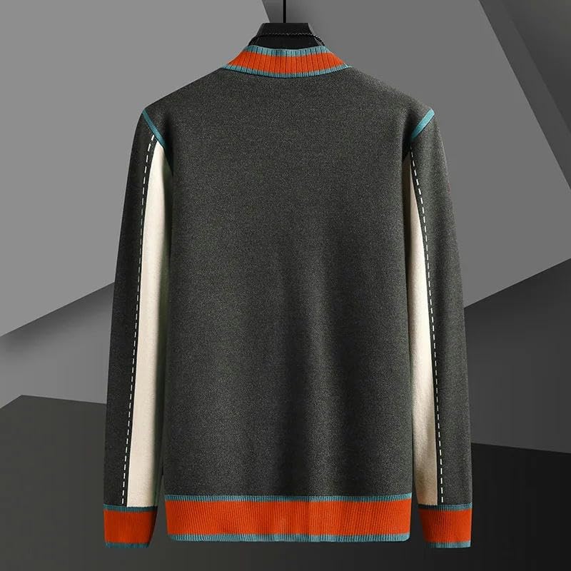 Men's Clothing Spring Sweater Streetwear Sweat-Shirt Autumn Casual Warm Solid Color Knit Cardigan2