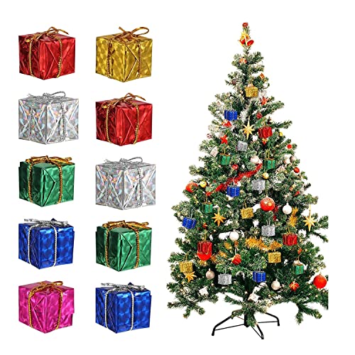 AMFIN® (Pack of 12) Christmas Tree Decoration Items/Christmas Gift Decor/Xmas Tress Decoration/X-Mas Tree Decoration/Gift Tree Decoration Box/Gift Ornaments for Tree - Image 4