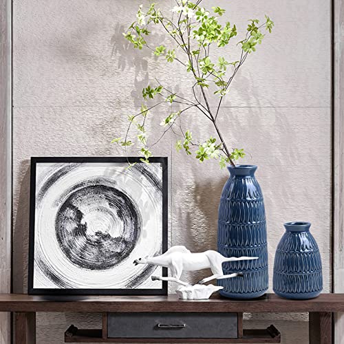 Yundu-Navy-Blue-Ceramic-Flower-Vases-for-Home-Decor-Set-of-3-Living-Room-Decor-Modern-Farmhouse-and-Neutral-Home-Decor-Pmpas-Grass-Vase-Shelf-Mantle-Centerpieces-Minimalist-Decor Yundu Navy Blue Ceramic Flower Vases for Home Decor Set of 3 Living Room Decor Modern Farmhouse and Neutral Home Decor Pmpas Grass Vase Shelf Mantle Centerpieces Minimalist Decor