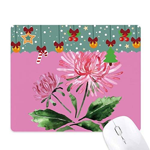 Alfombrilla de ratón rosa con estampado de crisantemos ideal para regalar