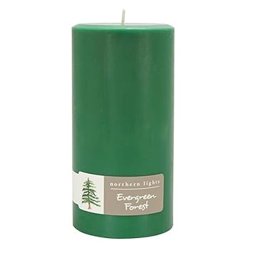 Northern Lights Candles Fragrance Palette 3x6 Pillar Evergreen Forest