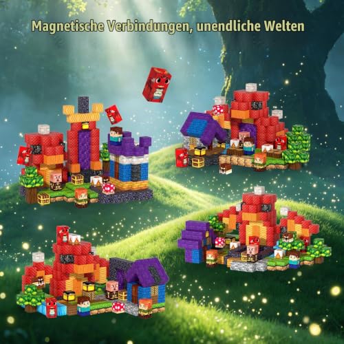 Kryzomat 200 PCS Magnetische Bausteine, Magnetic Building Blocks Drache – Ansicht 3