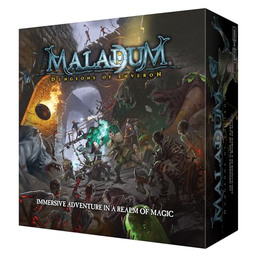 Maladum Dungeons of Enveron Starter Set - Fantasy Dungeon Crawler Game Immersive Terrain Solo, Co-op...