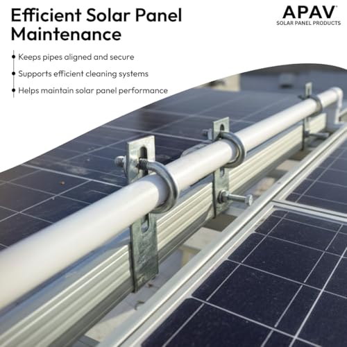 Image of Solar Panel Cleaning Hanger Clamp 1 /2 Inch, Galvanized Material, Easy Installation, Fits All Solar Panel Frames, Durable Support for Plumbing Pipes and Efficient Cleaning ((Pack of 10))