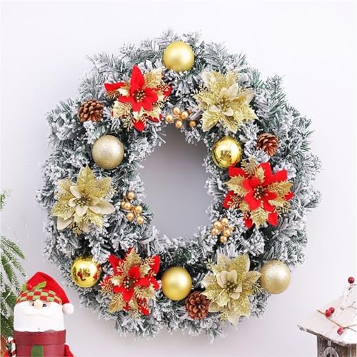 Décorations extérieures de Noël 2pc or pour porte et couronnes - 3