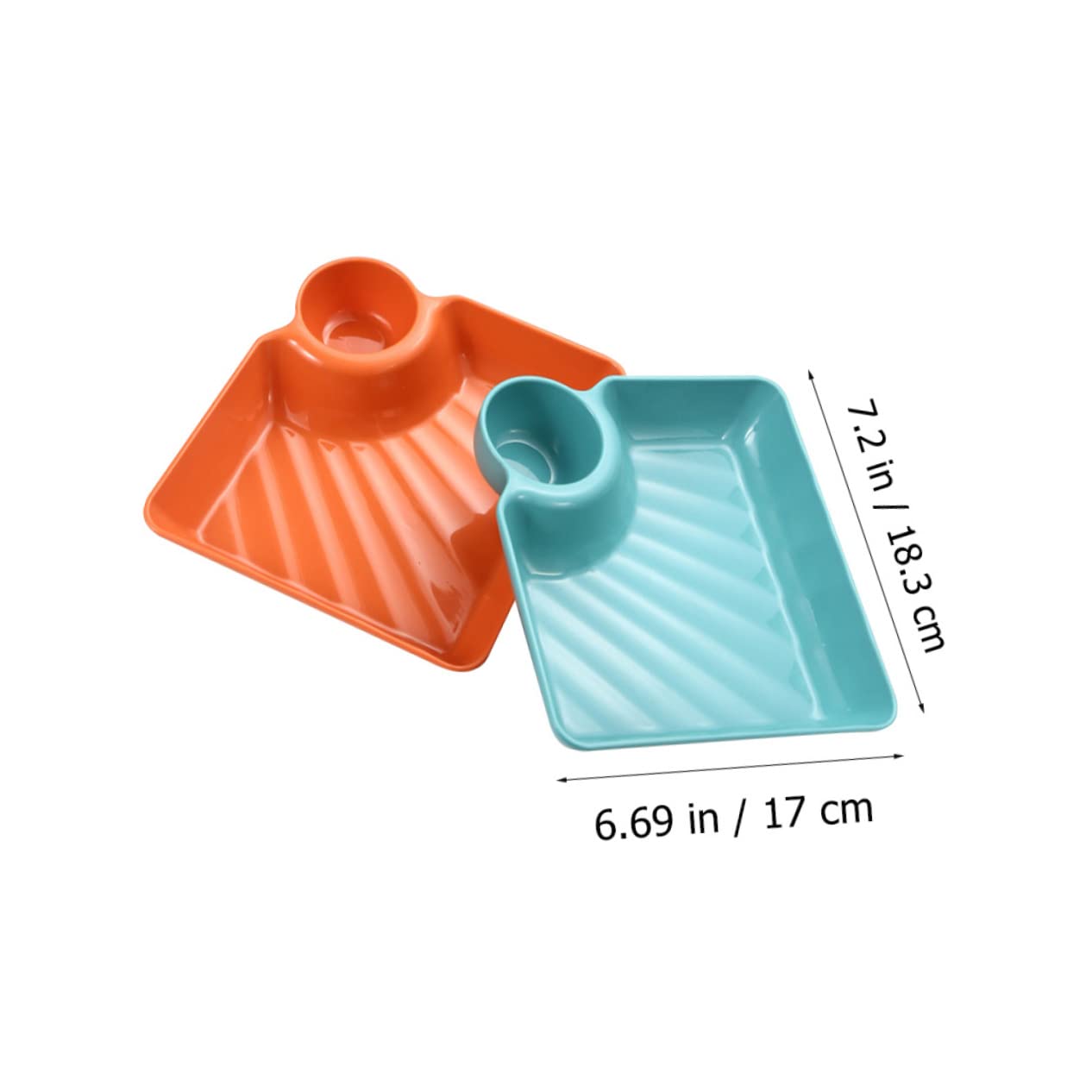 Cabilock 4Pcs Simple Style PP Snack Dishes Dumpling Plates for Appetizers Home Tableware and Easy to Clean for Serving Desserts and Bites