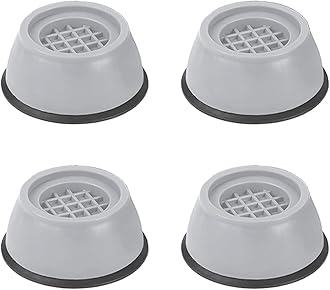 VIBRAT Plastic Washer Dryer Anti Vibration Pads With Suction Cup Feet, Fridge Washing Machine Leveling Feet Anti Walk Pads Shock Absorber Furniture Lifting Base(4 Piece).