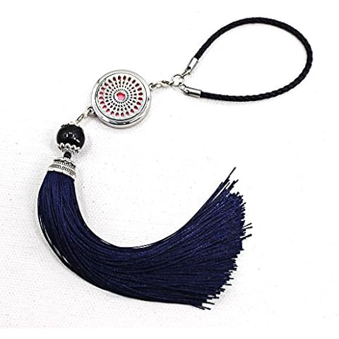 YOYONY Car Fragrance Diffuser Car Essential Oil Diffuser Car Aromatherapy Accessory Car Hanging Decoration Jewelry Car Air Freshener Rearview Mirror Locket Pendant Tassel Ornament (Heart Radiation) Cover