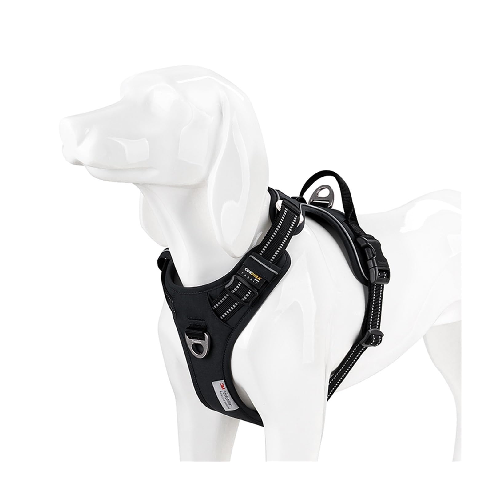 Pettorina per animali domestici, in nylon, riflettente, regolabile, confortevole, marrone