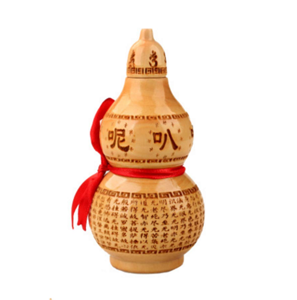 Feng Shui Chinese Peach Gourd Chinese Wu Lou Good Luck Wooden gourds Ornaments Decoration Home Crafts Treasure and Ornaments (xinjing)