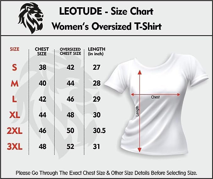 LEOTUDE Half Sleeve Oversized Tshirt for Women, Round Neck Longline Drop Shoulder | Colorful Printed T-Shirt (Color Neon)