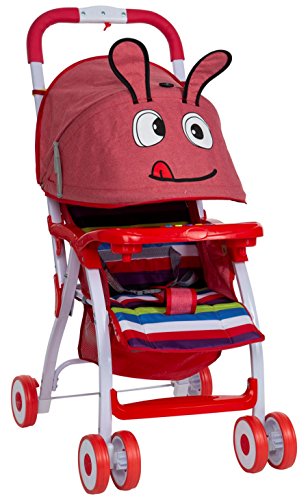 Toyzone Giggling Baby Stroller, Red