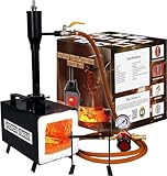 Simond Store - Single Burner Portable Metal Propane Forge - Blacksmith Forge - 2600F Rated, Ideal for Knife Making & Heat Treatment