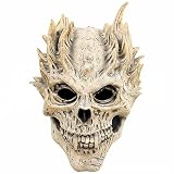 EJWCIG Skull Skeleton Mask - Full Head Demon Scary Mask Cosplay Party Props (Style B)