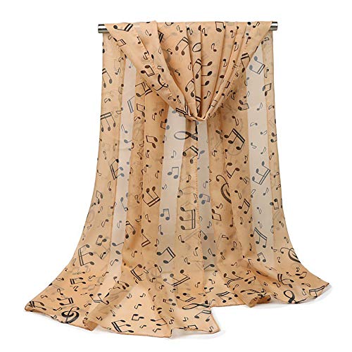 LRRH Womens Fashion Note Scarf Super Lightweight Music Shawl Beach Towel