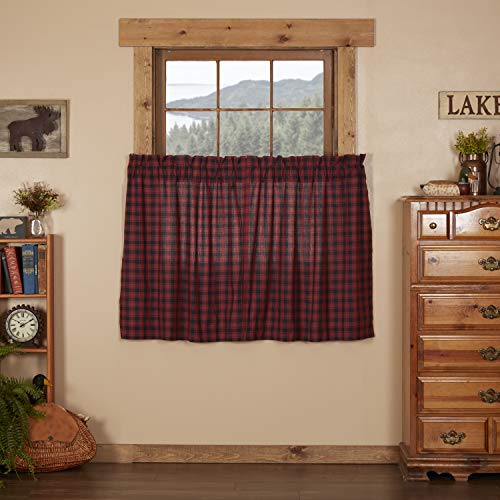 Vhcbrandscumberlandrusticplaidkitchencurtainstierpairrodpocketlined100cottonmachinewashable Urban Country Home Decor Vhc brands cumberland rustic plaid kitchen curtains tier pair rod pocket lined 100 cotton machine washable urban country home decor
