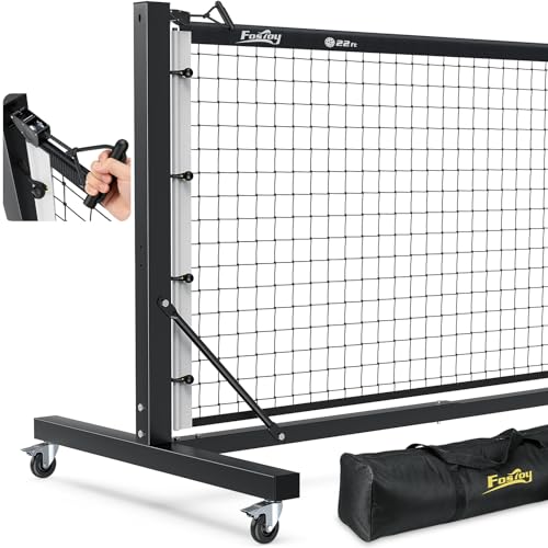 Fostoy Pickleball Net Pro Aluminum Frame with Dual-Side Tensioning System