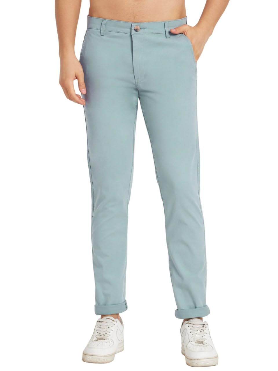 KARGEENS Cotton Slim Fit Casual Chinos Trousers for Men Stylish