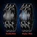 Gets Unisex Binary Watch Unique Led Illuminator Wrist Watches Creative Stainless Steel Sports Watch (Black-7.8 inch,7.8 inch)