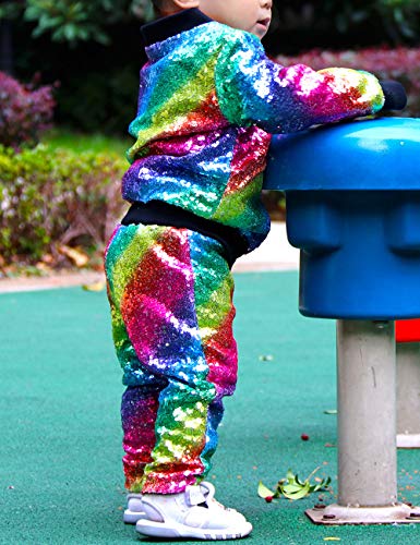 Image of Cilucu Kids Jackets Girls Boys Sequin Zipper Coat Jacket for Toddler Birthday Christmas Clothes