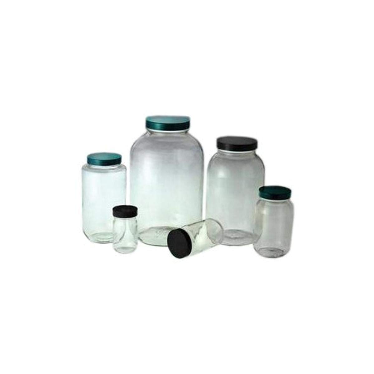 QorpakGLA-00871 Standard Wide Mouth with 58-400 Neck Finish Bottle, 8 oz, Clear (Pack of 24)