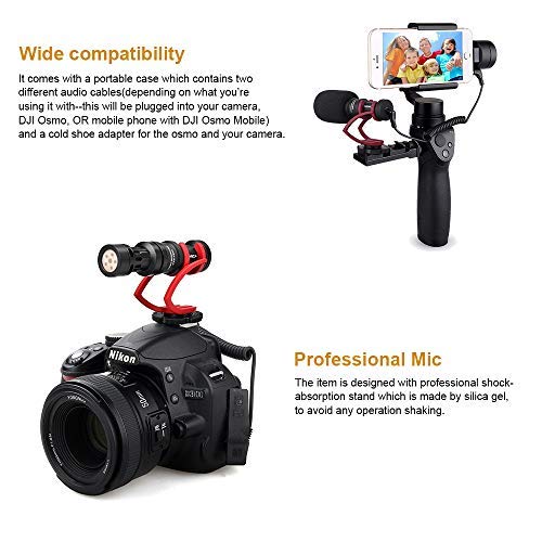 Camera Microphone Comica CVM-VM10II Full Metal Cardioid Directional Interview Shotgun Video Microphone for Canon Nikon Sony Panasonic DSLR Cameras,iPhone Samsung Smartphones (with Carrying Case)