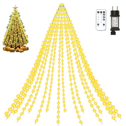 MAGGIFT Christbaum Lichterkette 3M 16 Stränge 480LED Warmweiß...