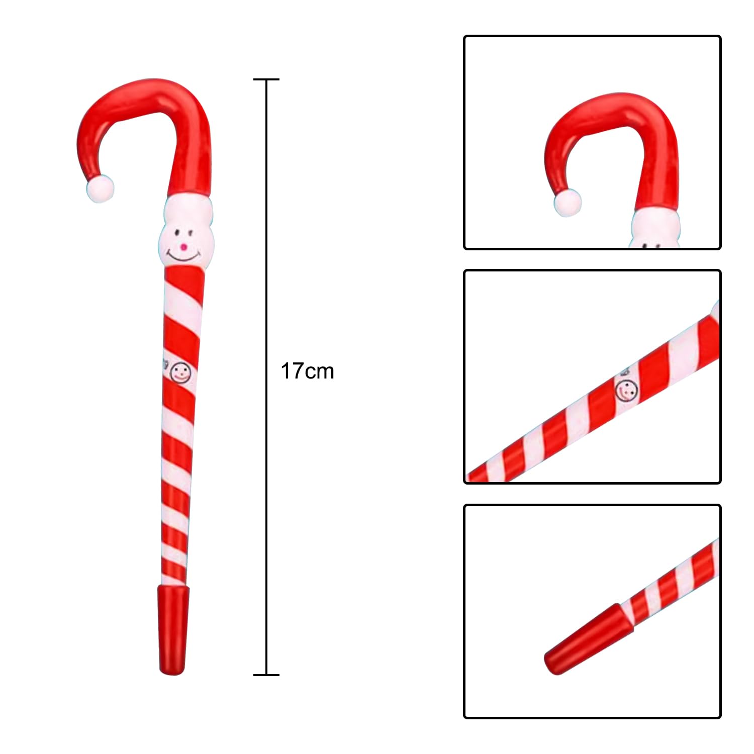 Miaija Umbrella Cane Pen Red Christmas Novelty Cane Shape Cute Gel Ink Pens Xmas Holiday Party Favors Gift for Party Stationery Supplies (40) - Image 2