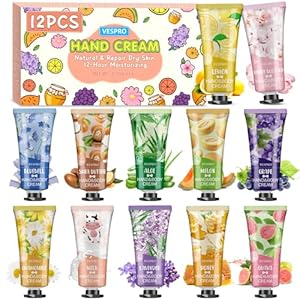 12 Pack Easter Basket Stuffers Hand Cream Set For Women, Mothers Day Gifts, Bulk Hand Lotion Travel Size for Dry Cracked Hands, Mini Hand Lotion for Teacher Appreciation Gifts and Nurses Week Gifts