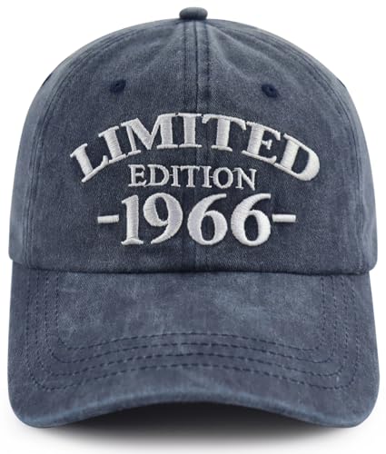 Regalos de cumpleaños número 58 para mujeres y hombres, sombrero de edición limitada de 1966, algodón ajustable, decoración de fiesta de 58 años, gorra de béisbol para papá, mamá, abuelo, abuela