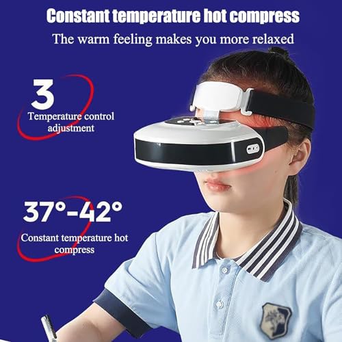 Dispositivo de entrenamiento del músculo ciliar, dispositivo de entrenamiento visual, 3 modos, distancia interpupilar ajustable, compresión caliente a temperatura constante, simula distancia de visión ultra lejana, para estudiantes y trabajadores miniatura 6