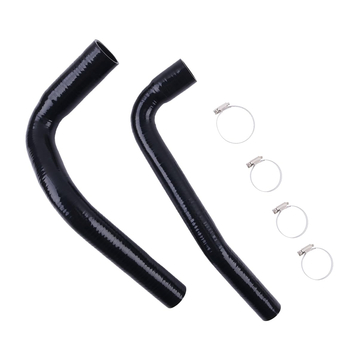 Manguera de radiador de silicona refrigerante para Jeep Wrangler YJ/TJ 2.4L 4.2L 1987-2006 89 90 91 92 93 94 95 96 97 98 99 00 01 02 04 05 Jeep Wrangler YJ/TJ 2.4L 4.2L (negro)