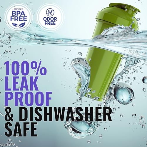 -6 PACK- 28 oz Shaker Cups for Protein Shakes - 6x Wire Whisk | Leak Proof Large Shaker Bottles for Protein Mixes | BPA-Free Protein Shaker Bottle | Protein Cups Shaker - Image 6