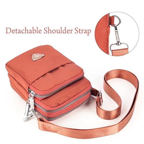 Image of J I Women's Small Cross-Body Phone Bag Stylish Mobile Cell Phone Holder Pocket Purse Wallet Sling Bag Mini Shoulder Bags