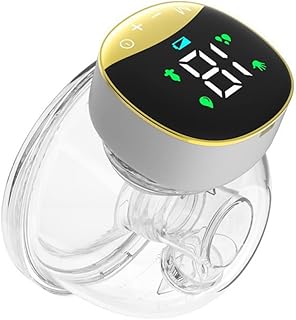 Bomba de mama portátil Mingzhe portátil mãos livres bomba de mama elétrica para amamentação tela LED 4 modos 12 sucção de baixo ruído com protetor de mama de silicone de 112,2 mm